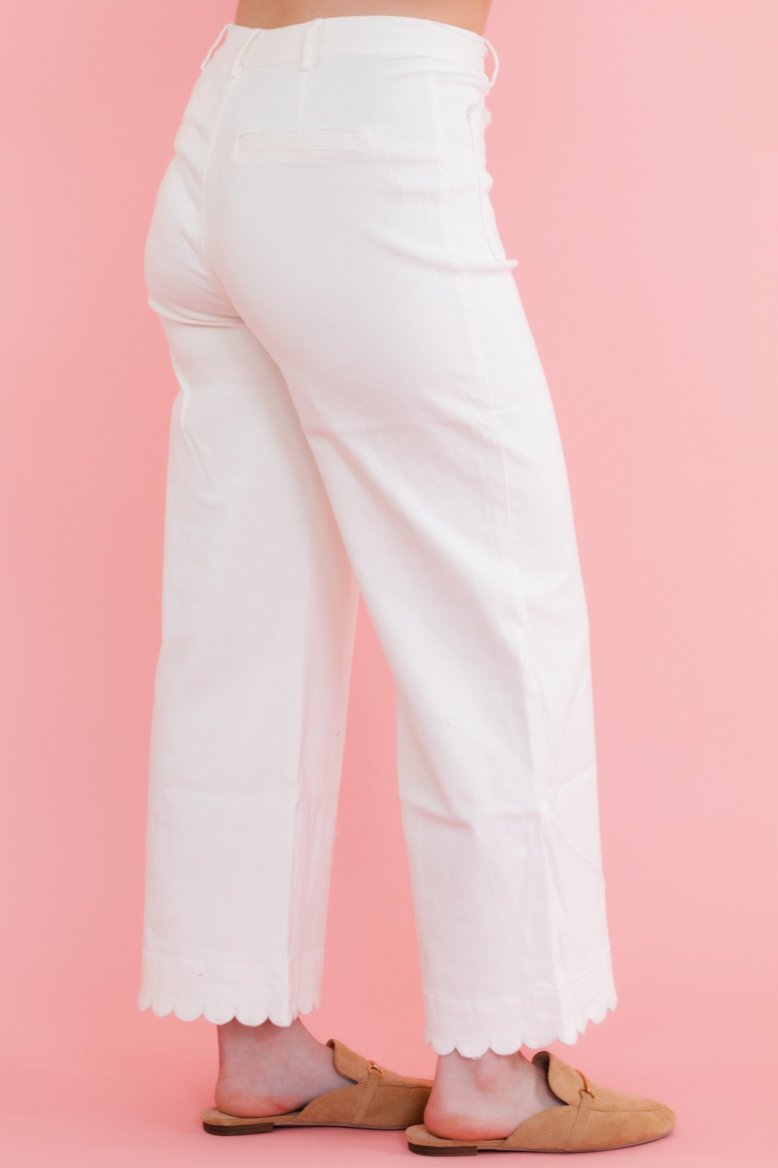 The Scallop Wide Leg Pant