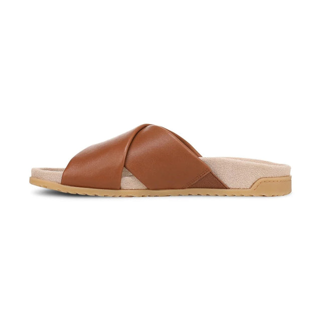 Vionic | Etna Slide Sandal in Tan Leather