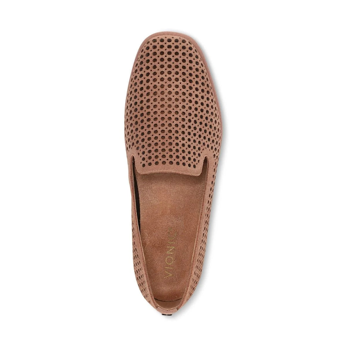 Vionic | Willa 2.0 Perf Slip on Flat in Mocha Mousse Suede