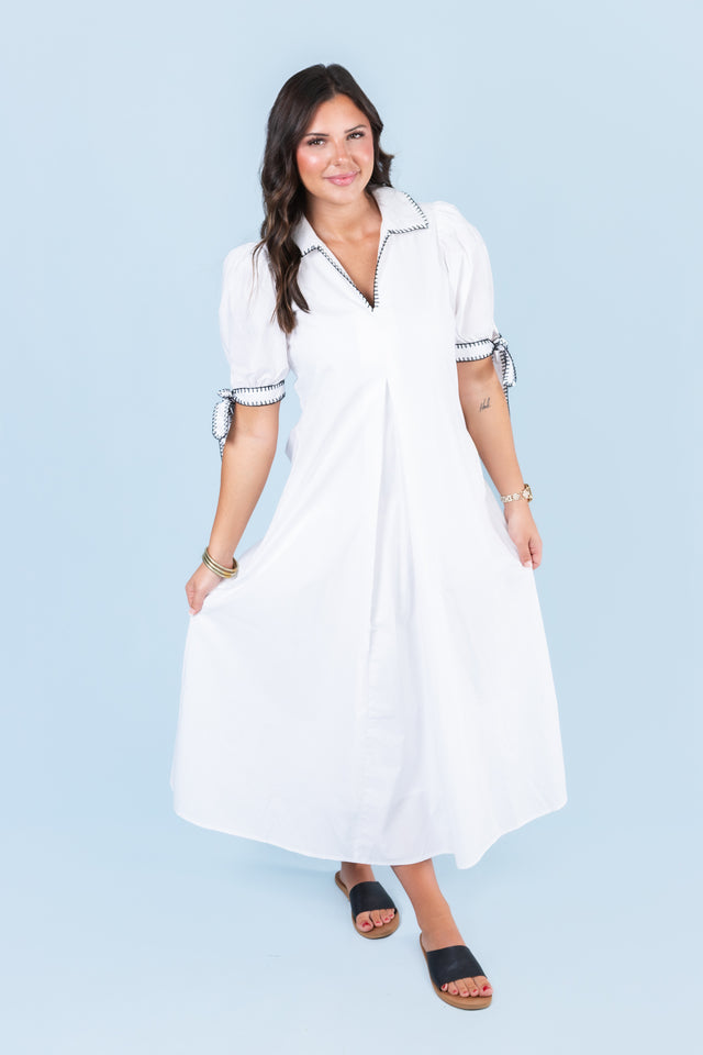 English Factory | Stitch Detailed Midi Dress