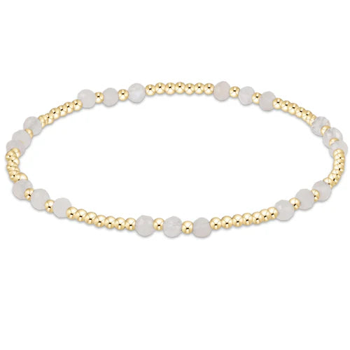Enewton | Gemstone Gold Joy Pattern 3mm Bead Bracelet - Moonstone