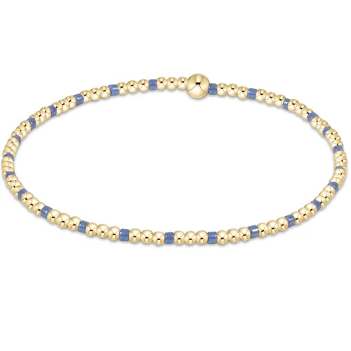 Enewton | Hope Sincerity Pattern 2mm Bead Bracelet - Bright Blue