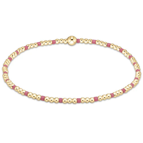Enewton | Hope Sincerity Pattern 2mm Bead Bracelet - Bright Pink