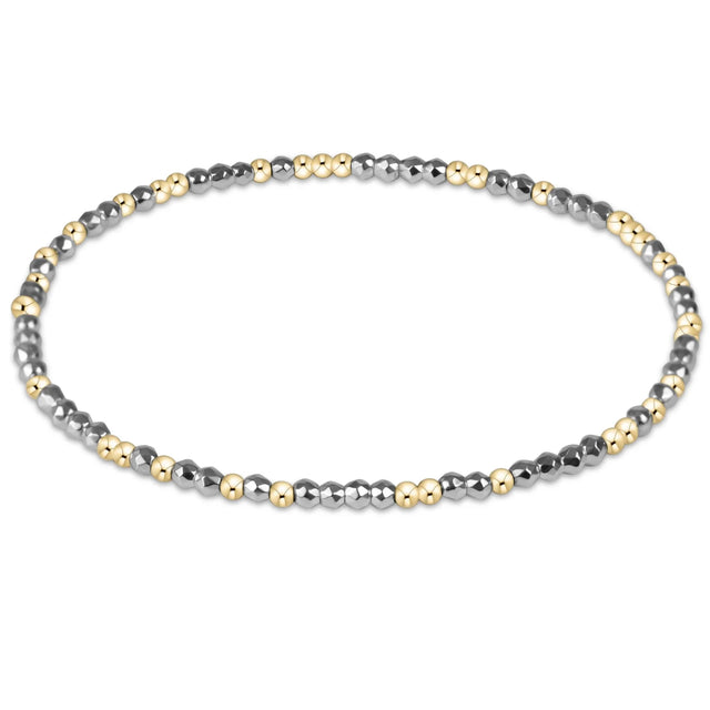 Enewton | Hope Unwritten Bright Silver Faceted Hematite 2mm bead bracelet