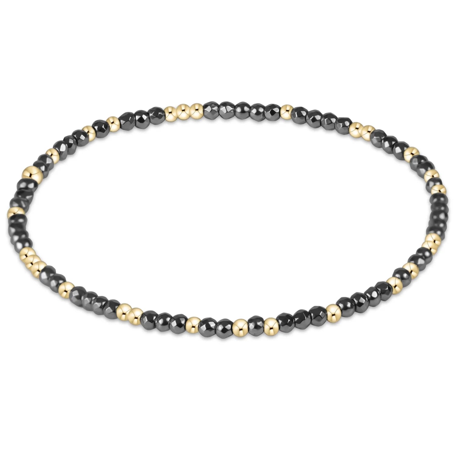 Enewton | Hope Unwritten Silver Faceted Hematite 2mm-Bead Bracelet