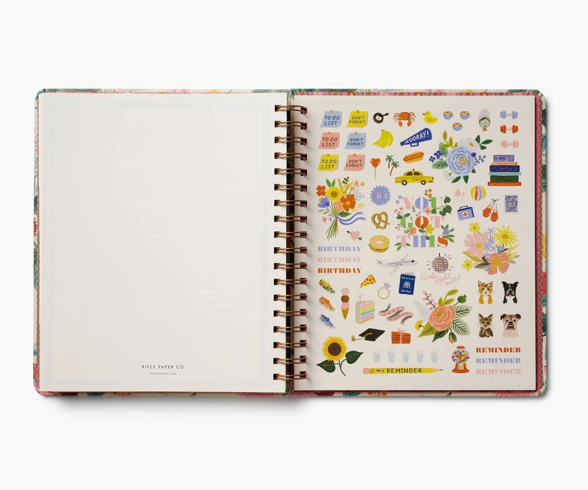 Rifle Paper Co. | 2025-2026 Dahlia 17-Month Academic Hardcover Spiral Planner