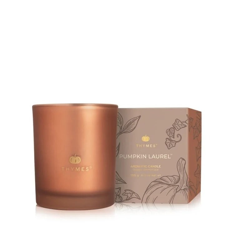 Thymes | Pumpkin Laurel Boxed Candle- 6.5 oz