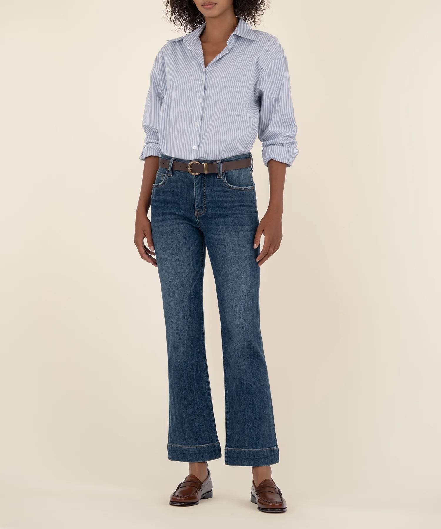 Kut from the Kloth | Kelsey High Rise Wide Hem Ankle Flare