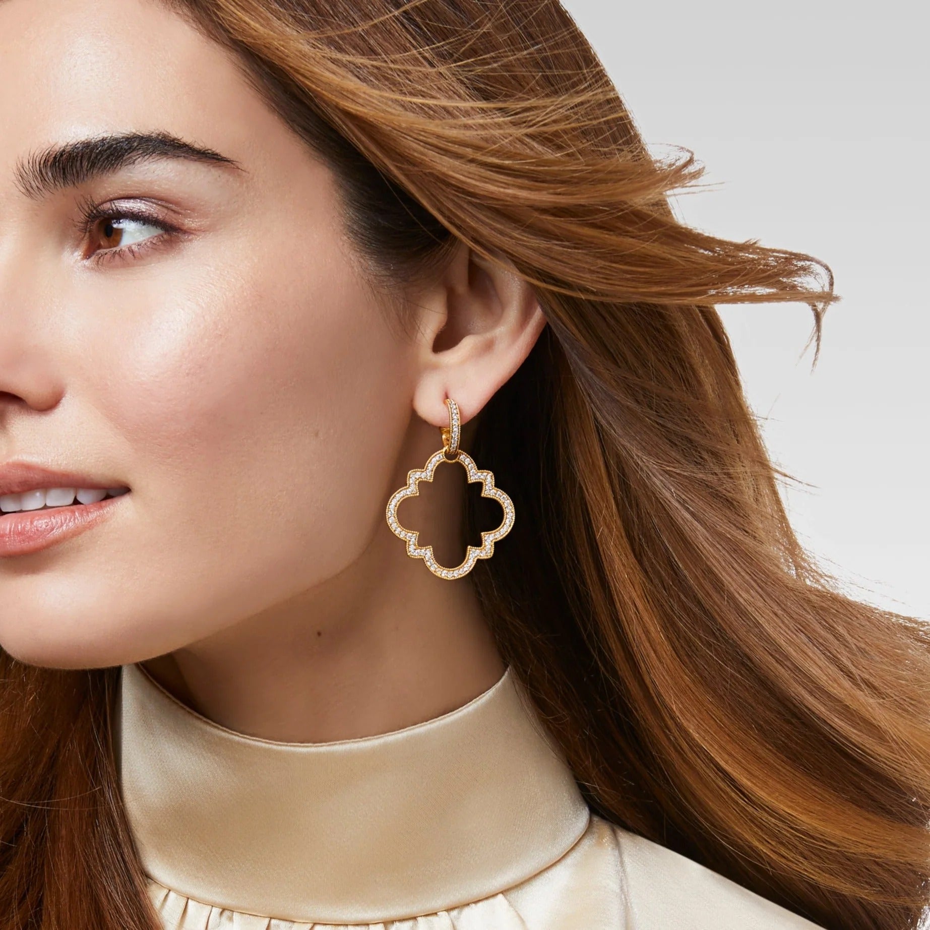 Julie Vos | Odette Statement Hoop & Charm Earring