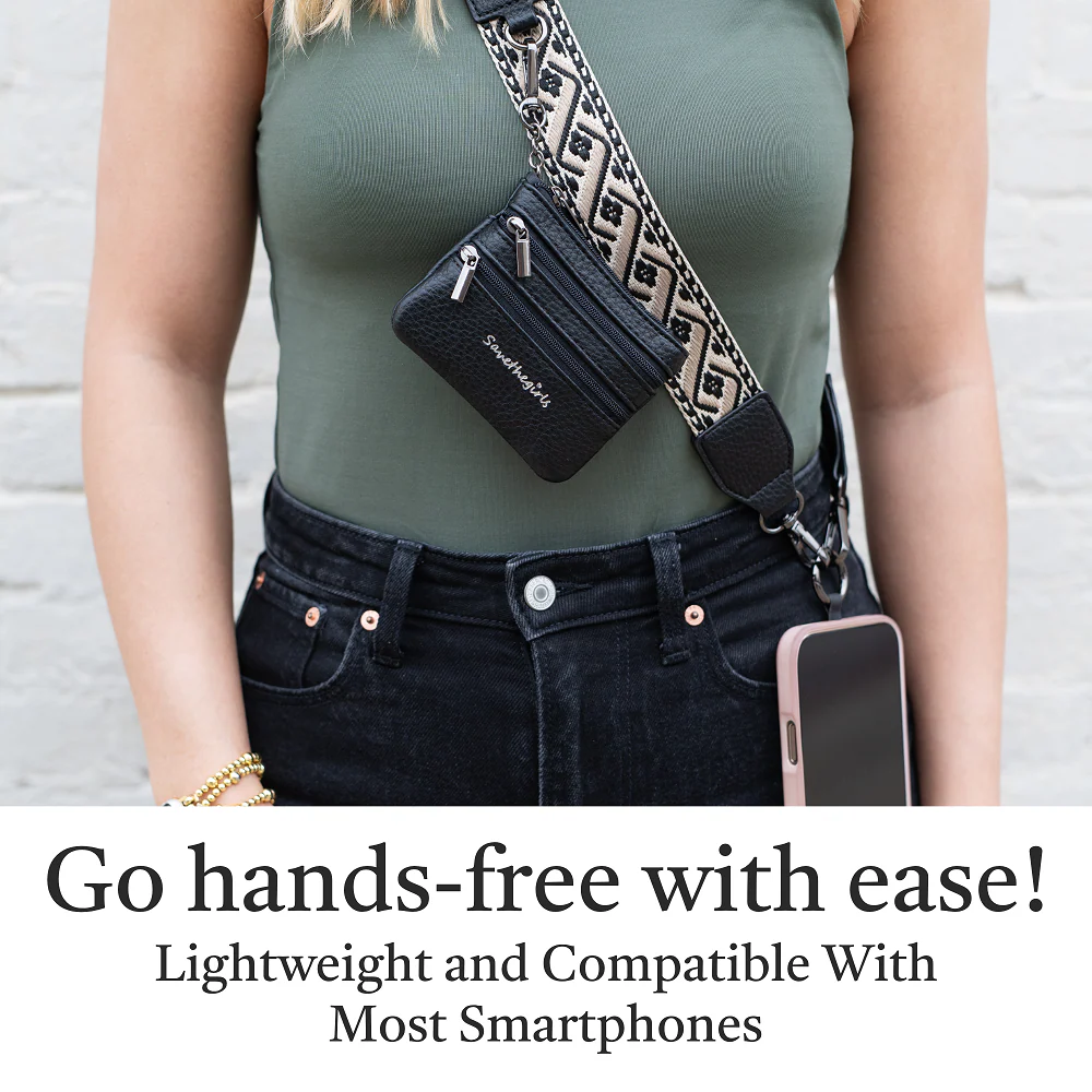 Save The Girls | Clip & Go Strap w/Zippered Pouch XOXO