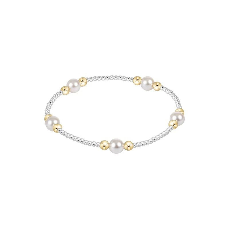 Enewton | Purpose Pearl 6mm Bead Bracelet- Mixed Metal