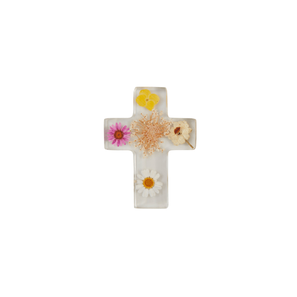mudpie | Dried Yellow Flower Resin Cross