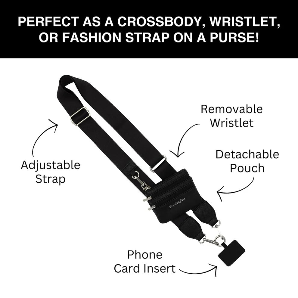 Save The Girls | Clip & Go Strap with Pouch - Solid Collection