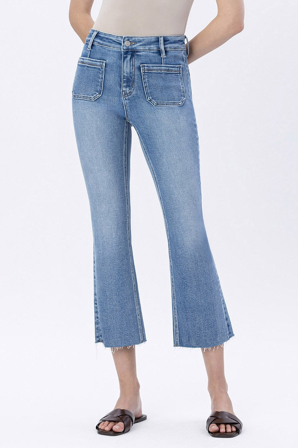 Lovervet | High Rise Crop Flare Jean