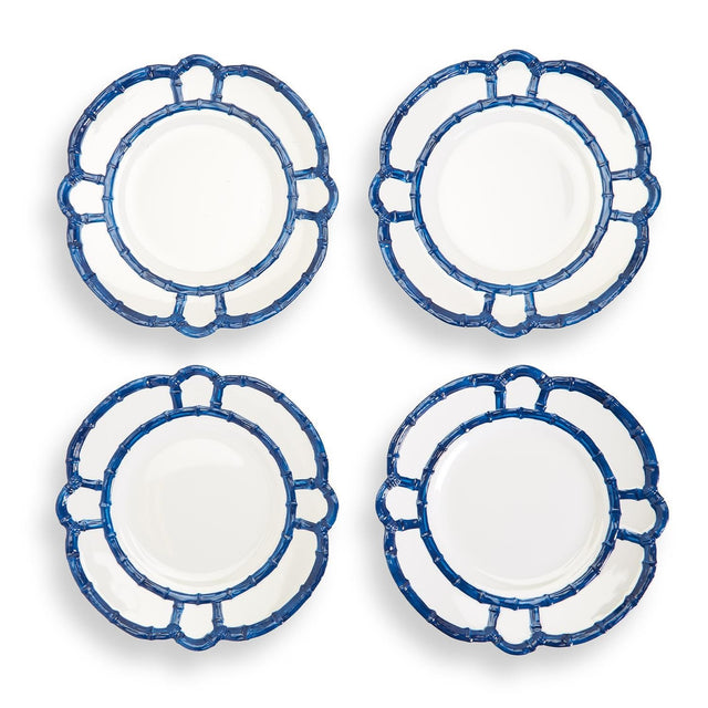 Set of 4 Bamboo Touch Dinner Plate-Blue