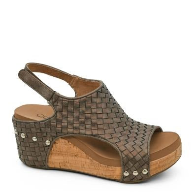 Corky's | Carley Wedge Sandal in Bronze Woven
