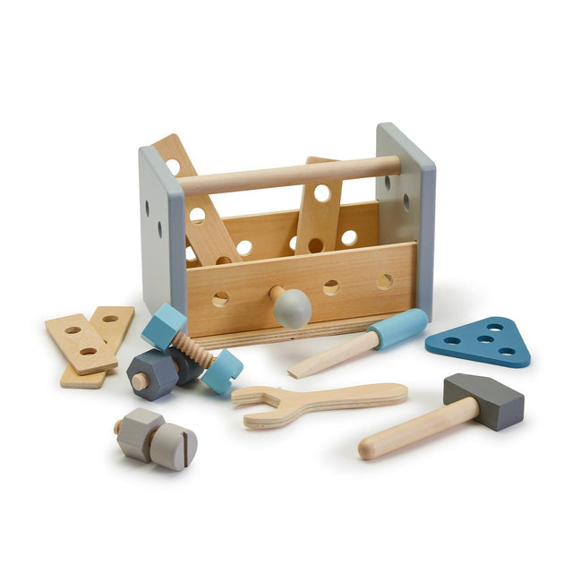 Kids 2-In-1 Wooden Toolbox / Tool Bench in Gift Box