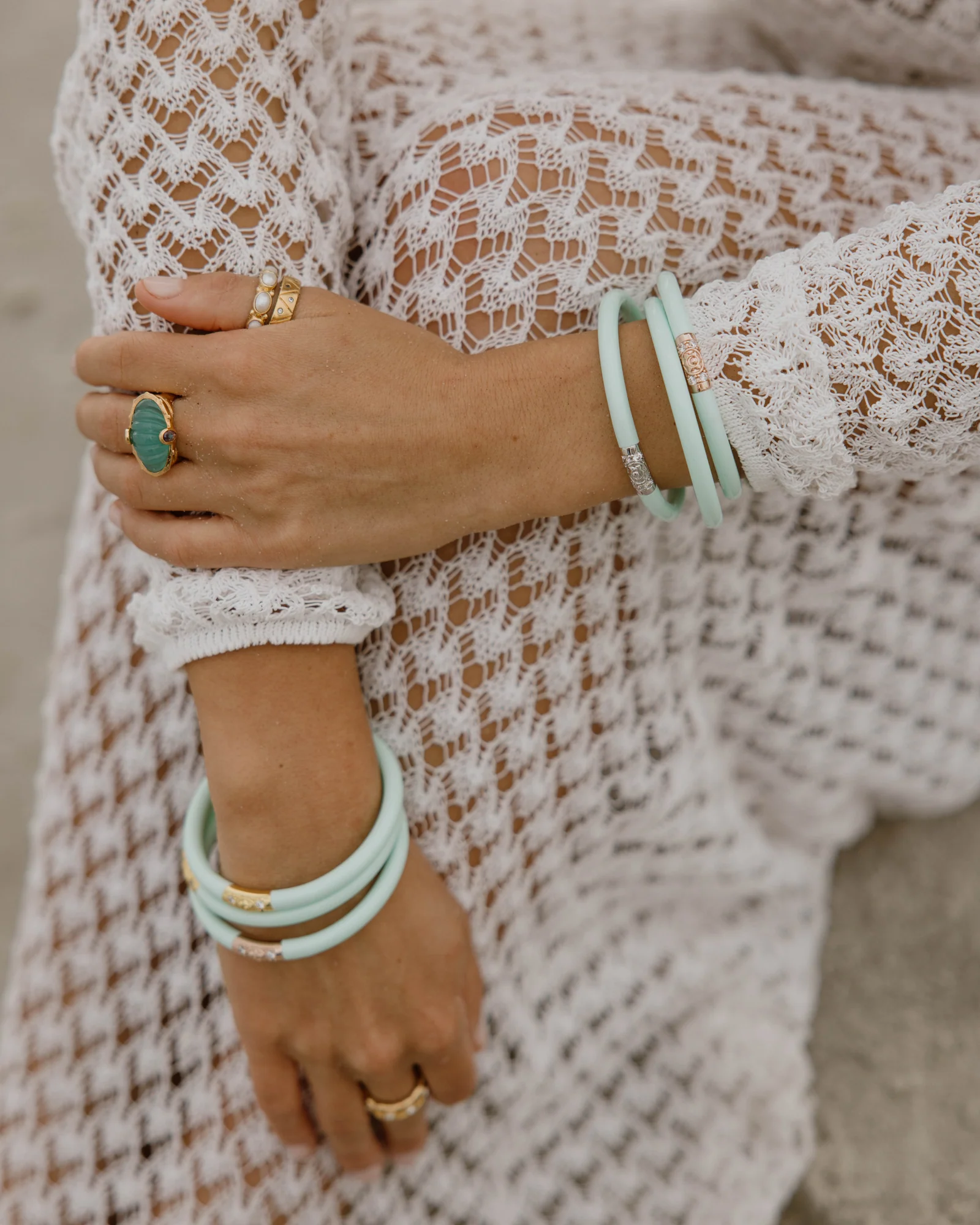 BuDhaGirl | Three Kings All Weather Bangles- Mint