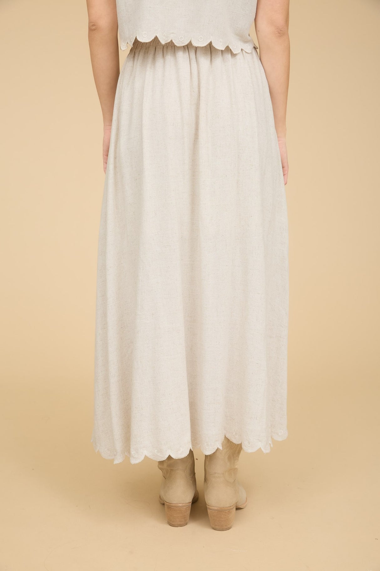 The Scallop and Sway Midi Skirt