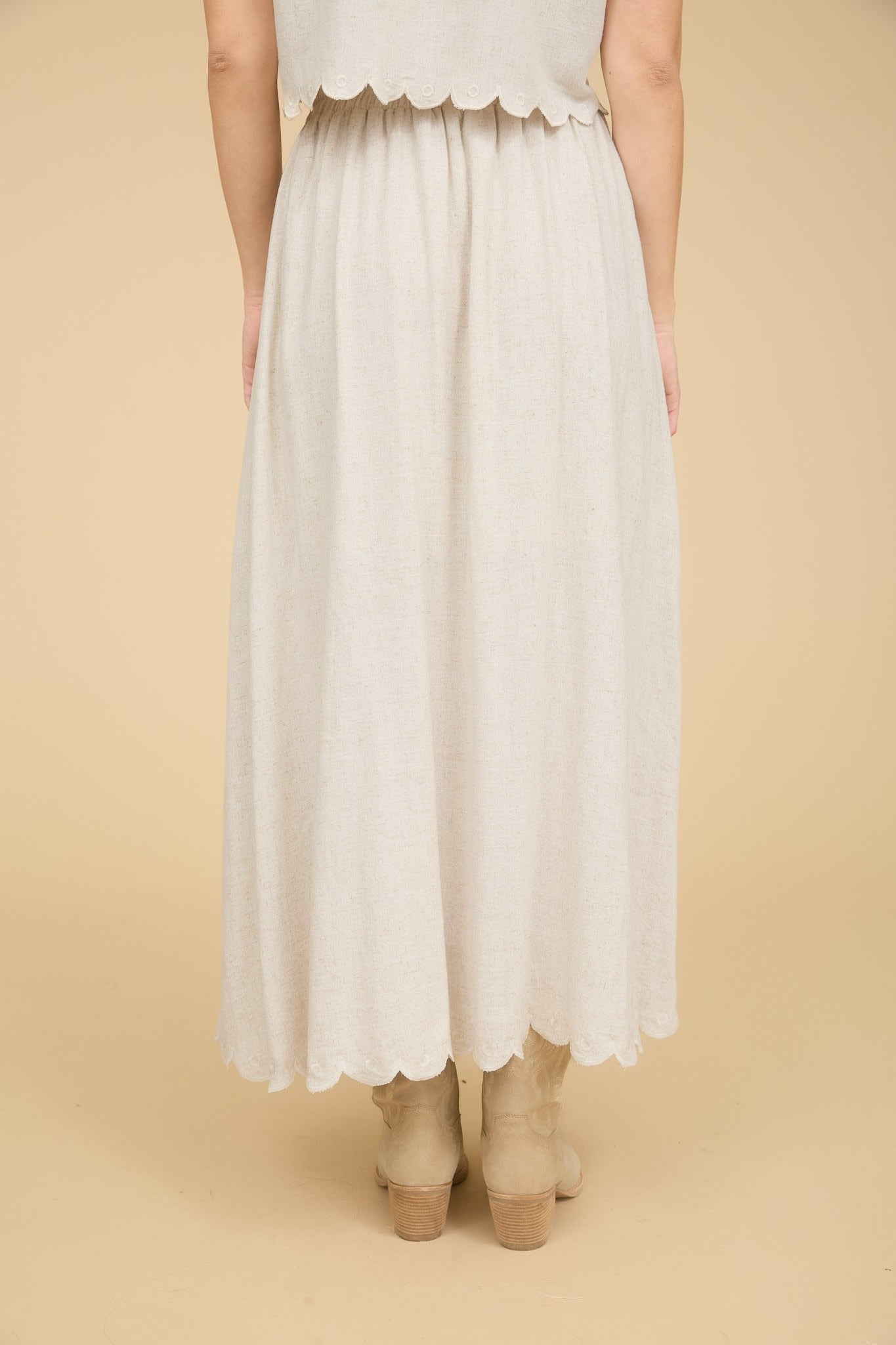 The Scallop and Sway Midi Skirt