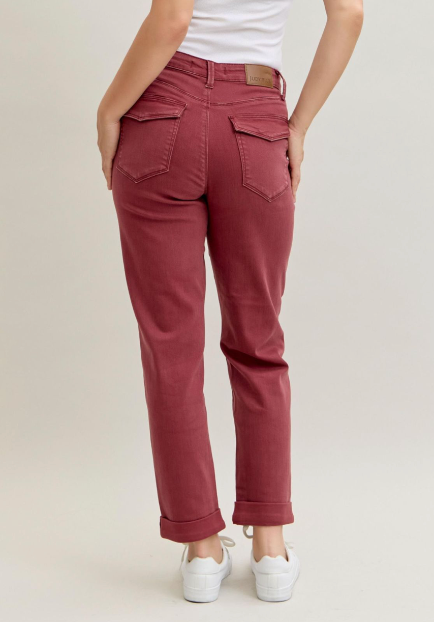 Judy Blue | High Waist Aurora Weekender Cuffed Jeans