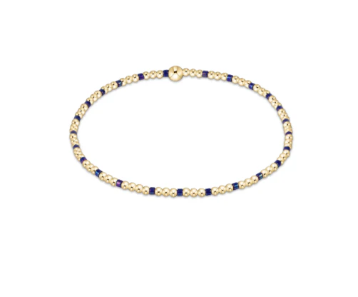 Enewton | Hope Sincerity Pattern 2mm Bead Bracelet- Metallic Blue