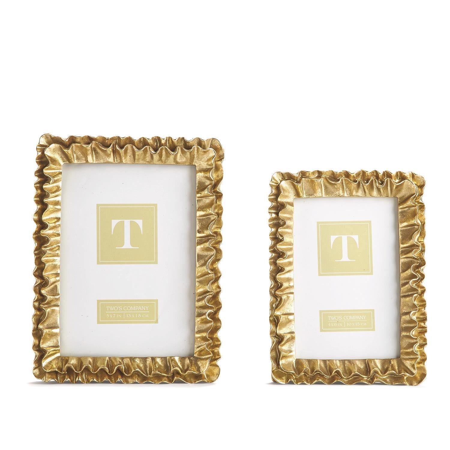 Gold Ruffles Photo Frame- 2 Sizes