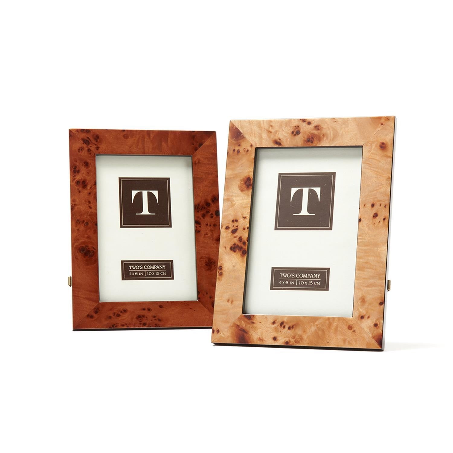 Burled Wood Frame in Gift Box Assorted- 4" x 6"