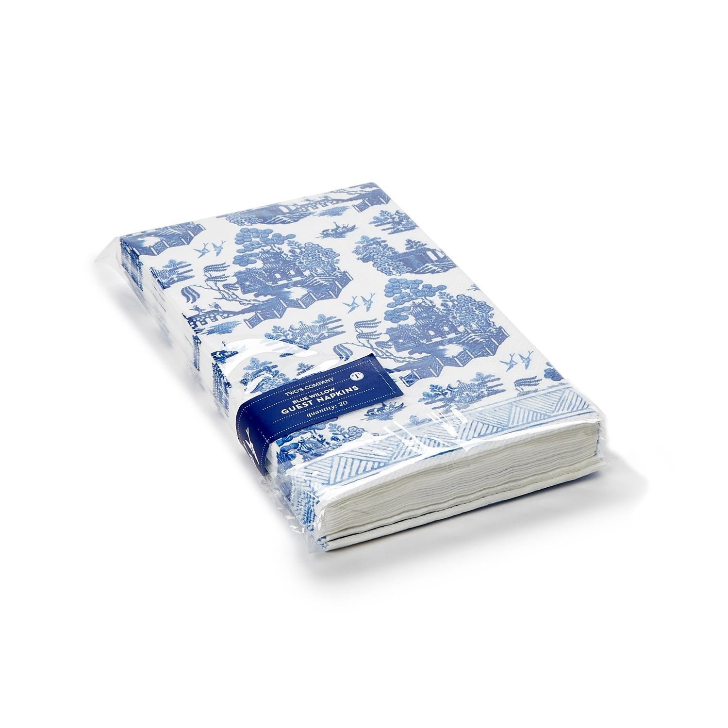 Blue Willow Paper Dinner Napkin / Guest Towel