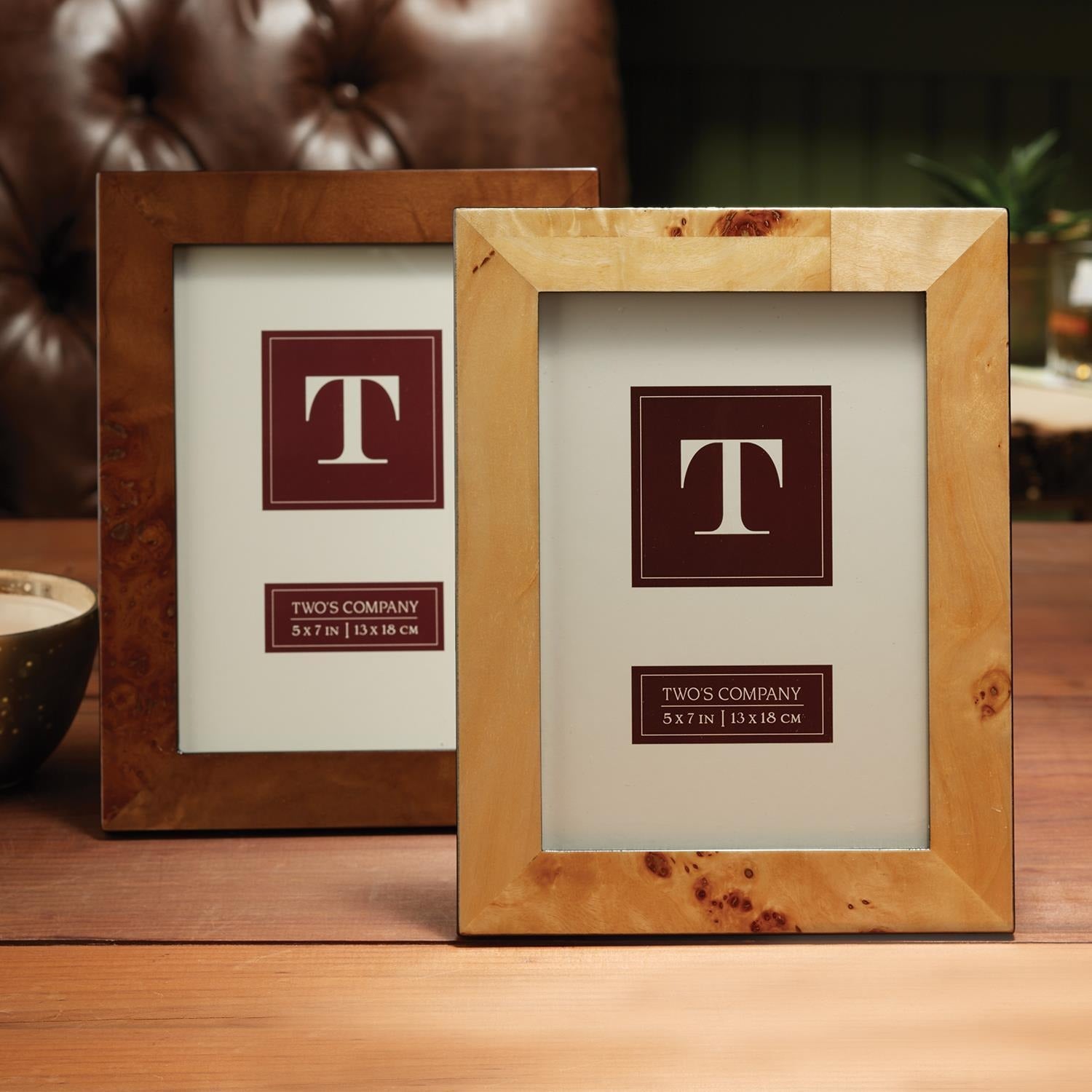 Burled Wood Frame in Gift Box Assorted- 5"x7"