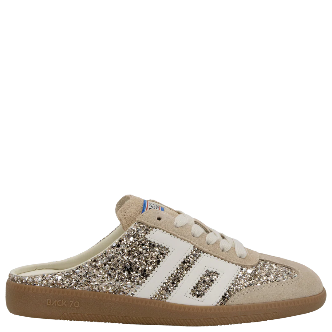 Back70 | EASTER in GLITTER GOLD Backless Sneakers