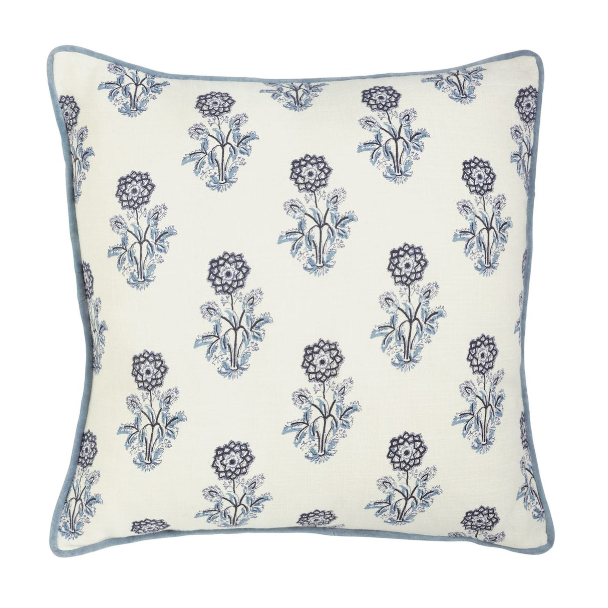 Mudpie | Block Print Pattern Pillow - Floral