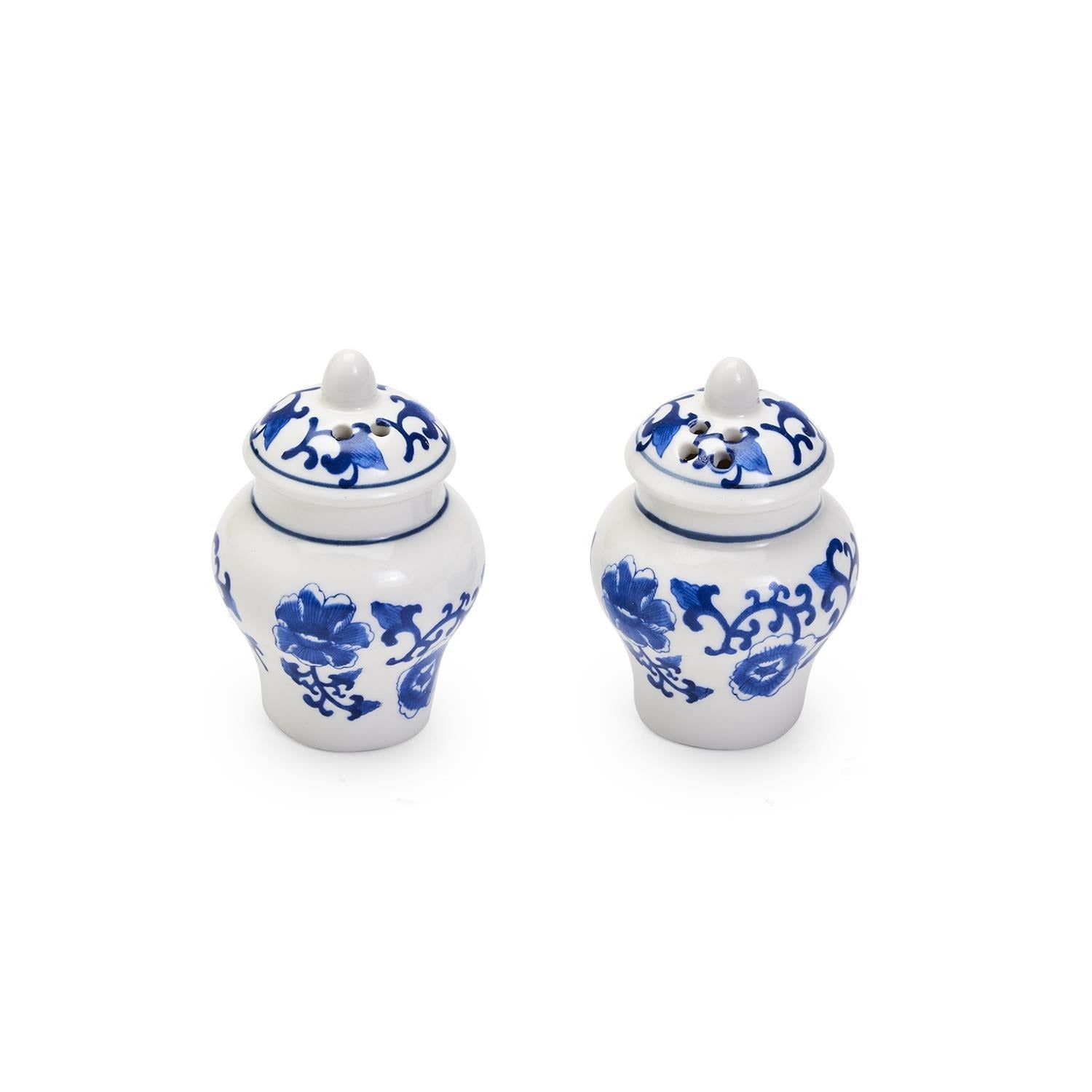 Chinoiserie Mini Ginger Jar Salt and Pepper Shaker Set