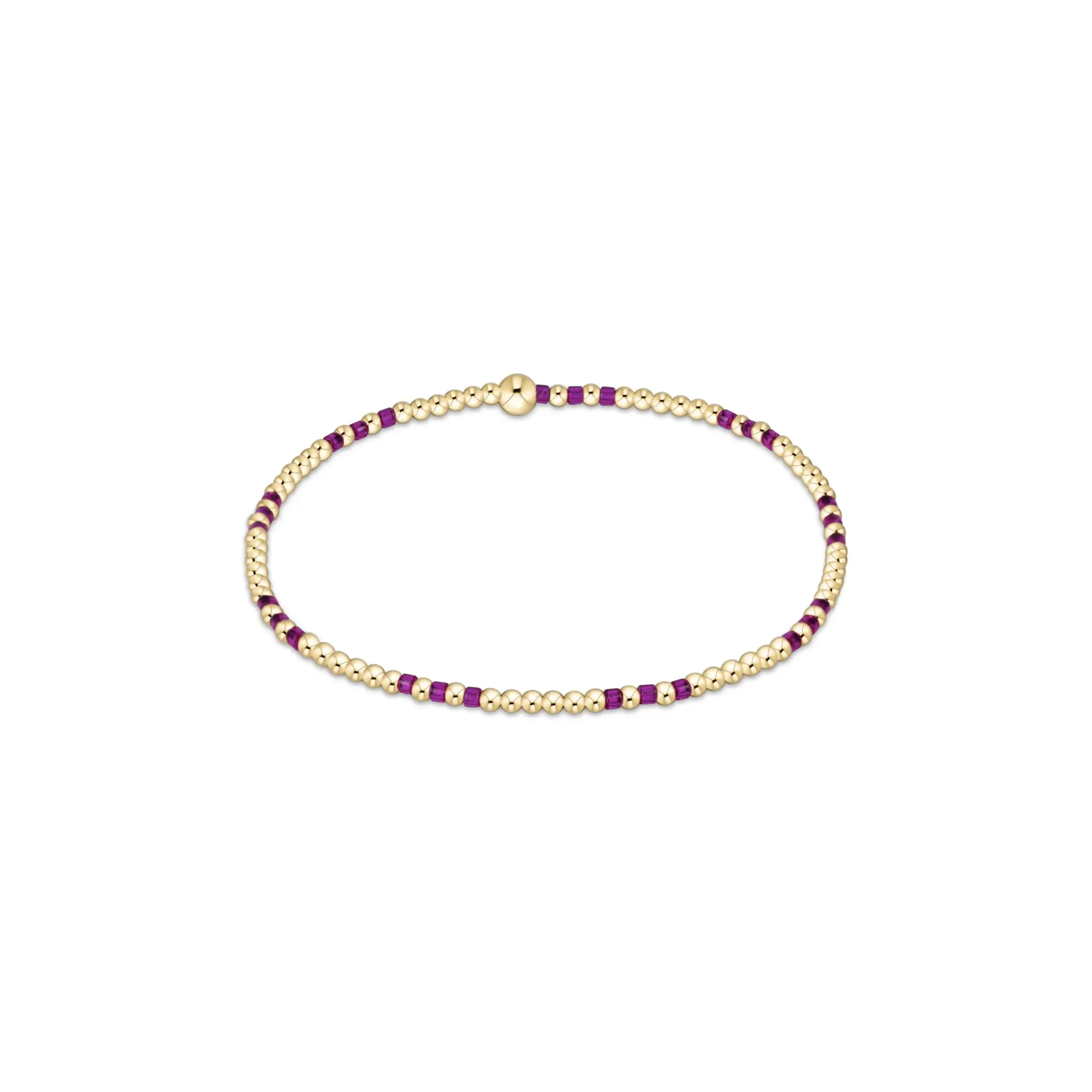 Enewton | Hope Joy Pattern 2mm Bead Bracelet- Fuchsia