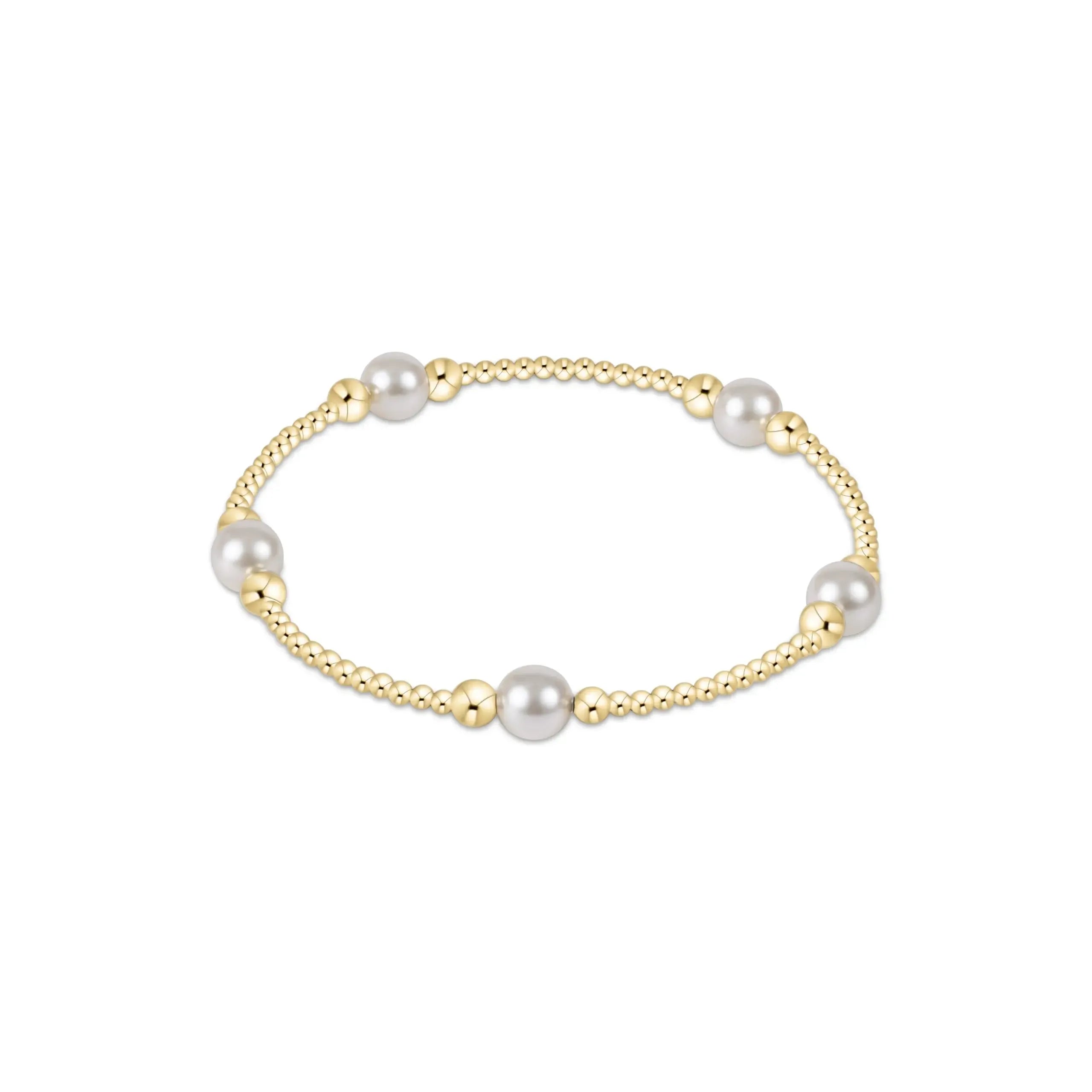 Enewton | Purpose Pearl 6mm Gold Bead Bracelet