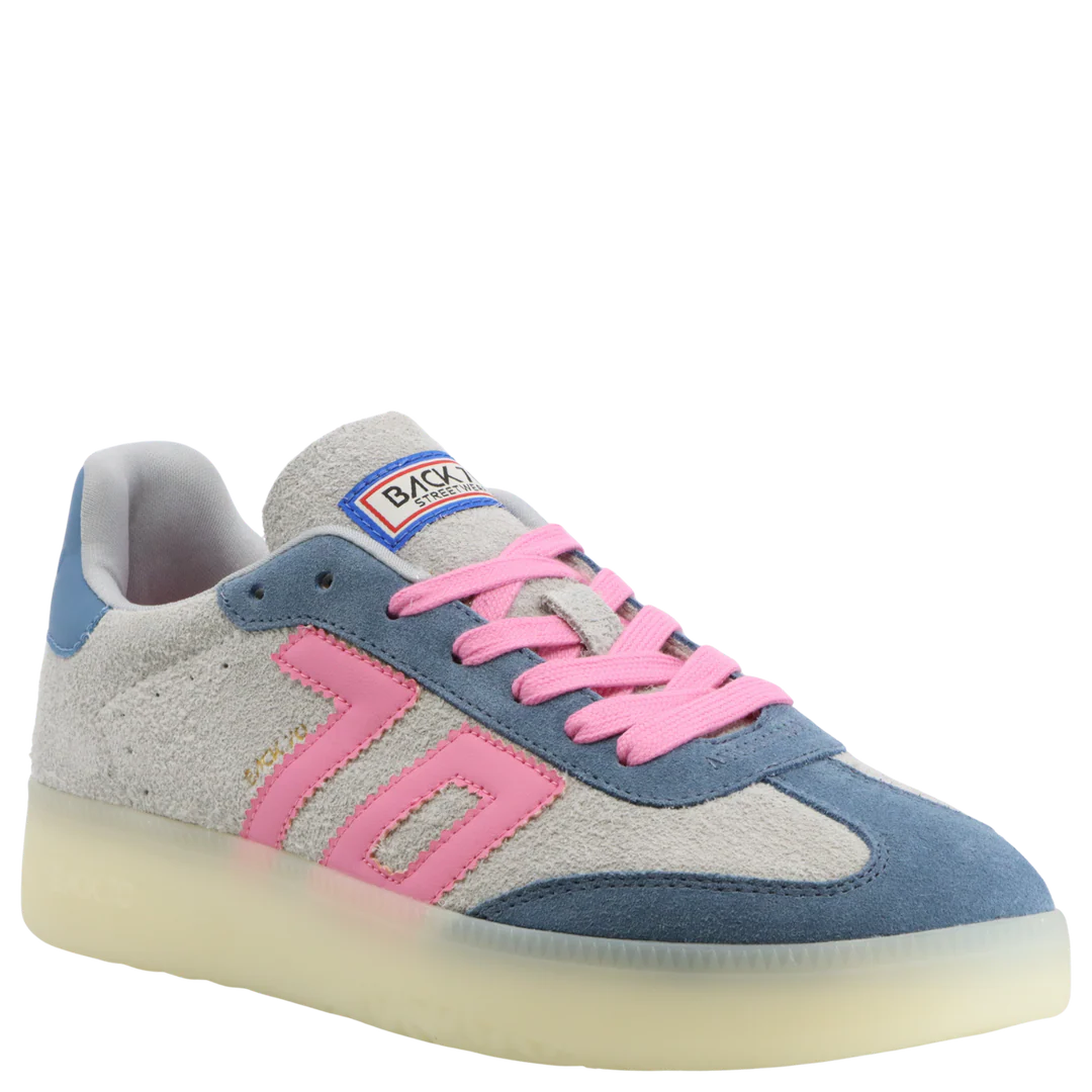 Back 70 | Boston LS Sneakers in Grey Jeans Pink