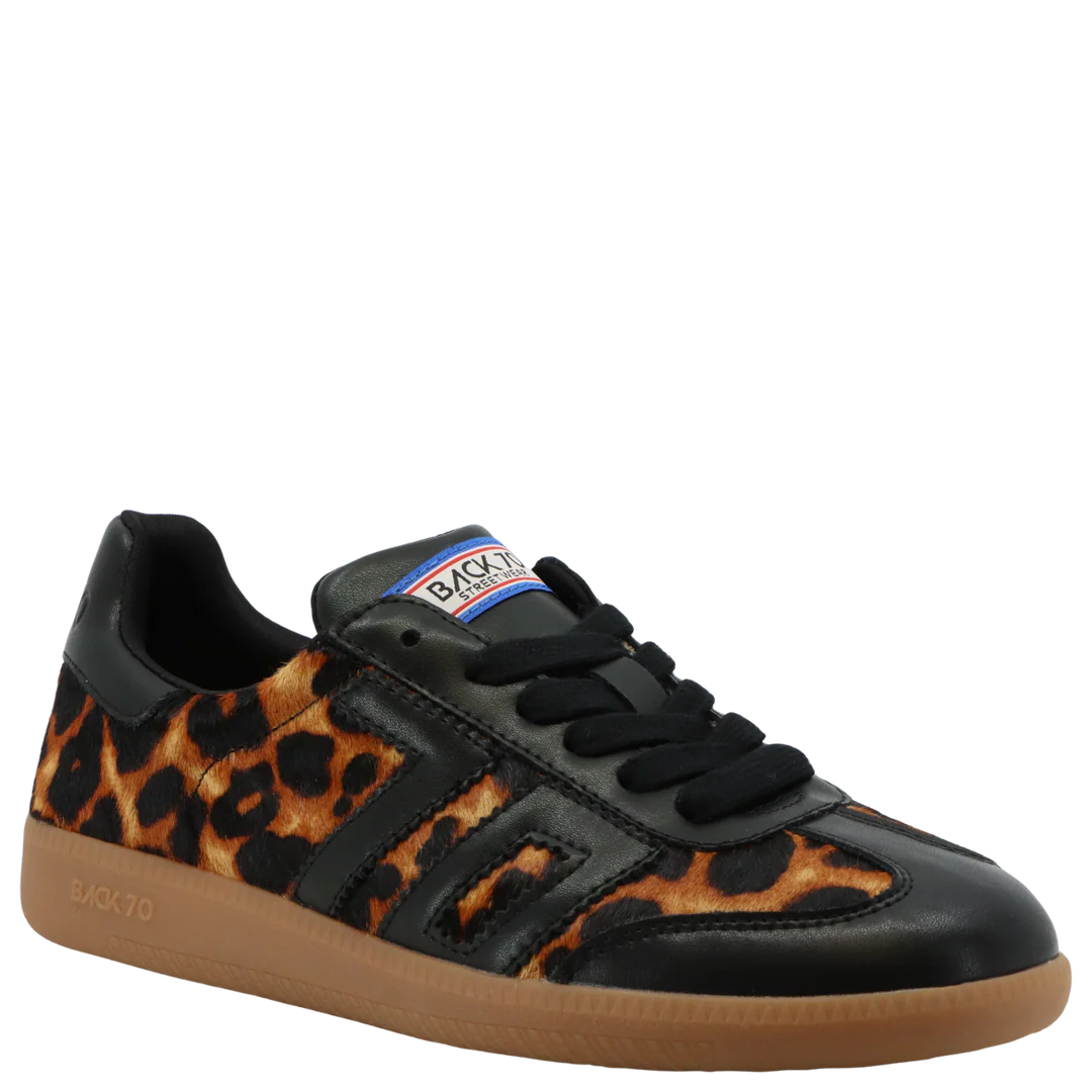 Back 70 | Cloud P Sneakers in Leopard Black