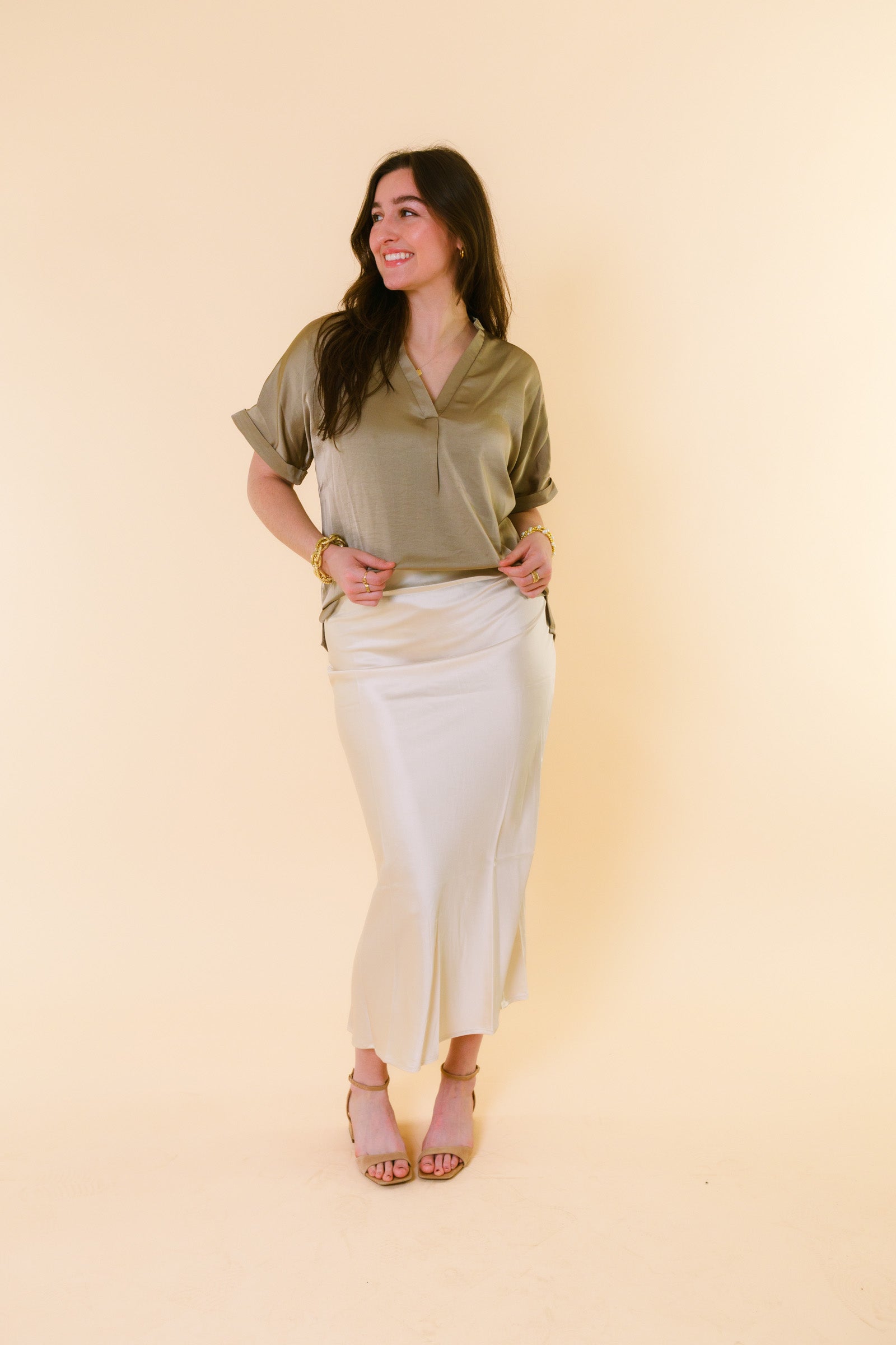 The Noelle Elegant Midi Skirt