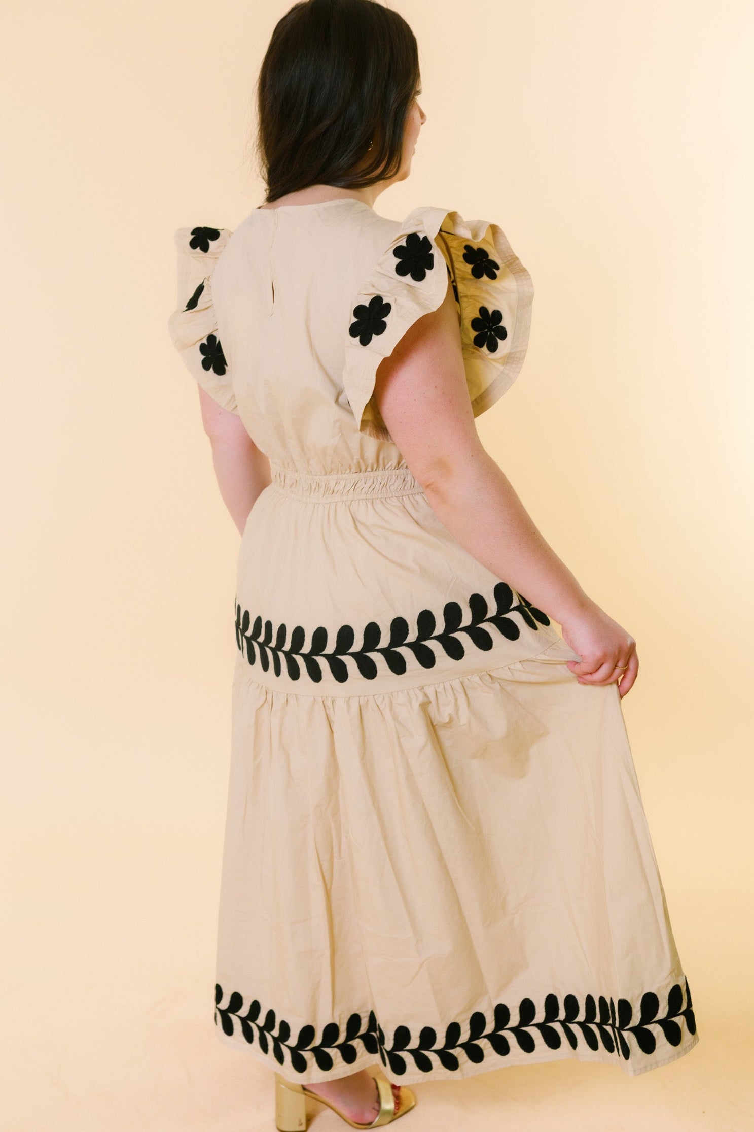 The Eliza Embroidered Midi Dress