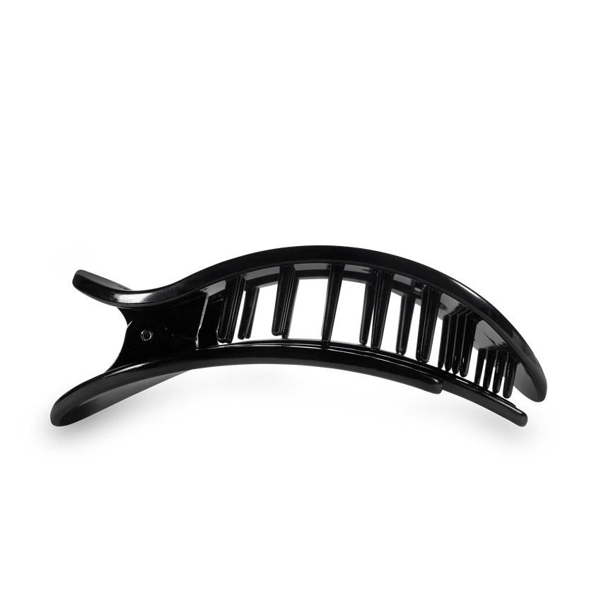 Teleties | Jet Black Large Flat Round Clip