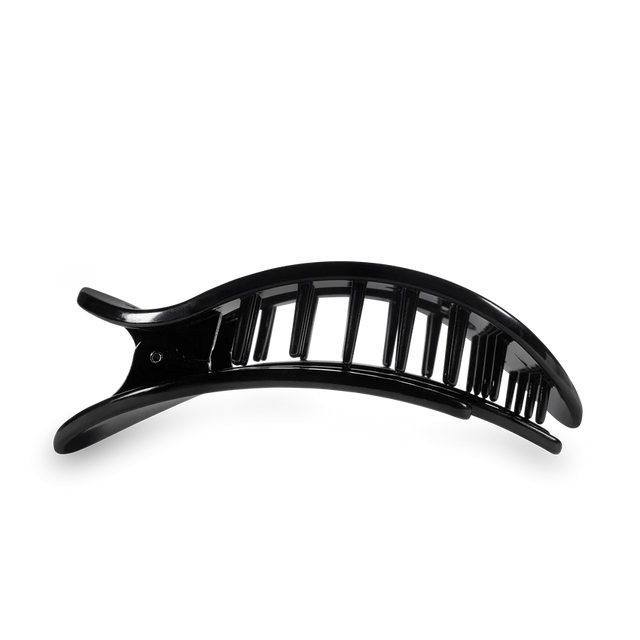 Teleties | Jet Black Large Flat Round Clip