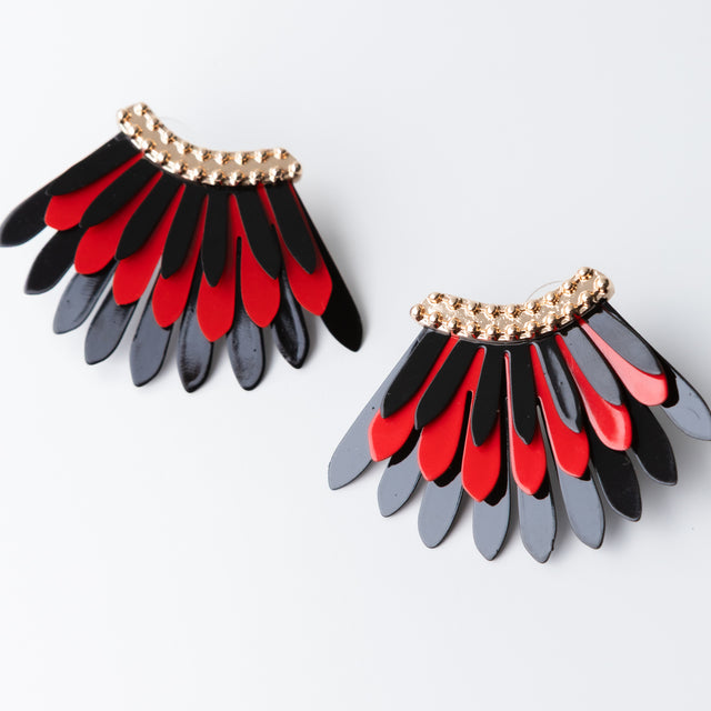 Game Day Color Coated Wing Earrings