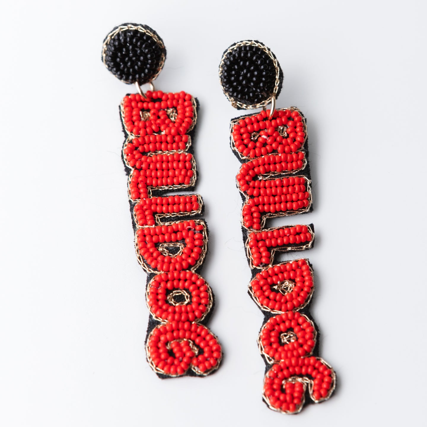 Bulldog Beaded Earrings