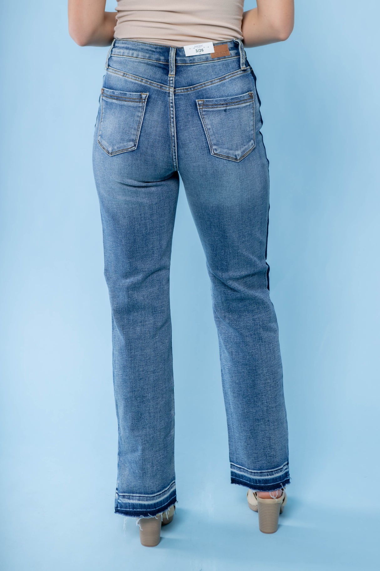 Judy Blue | High-Waist Side Seam Detail Straight Jean