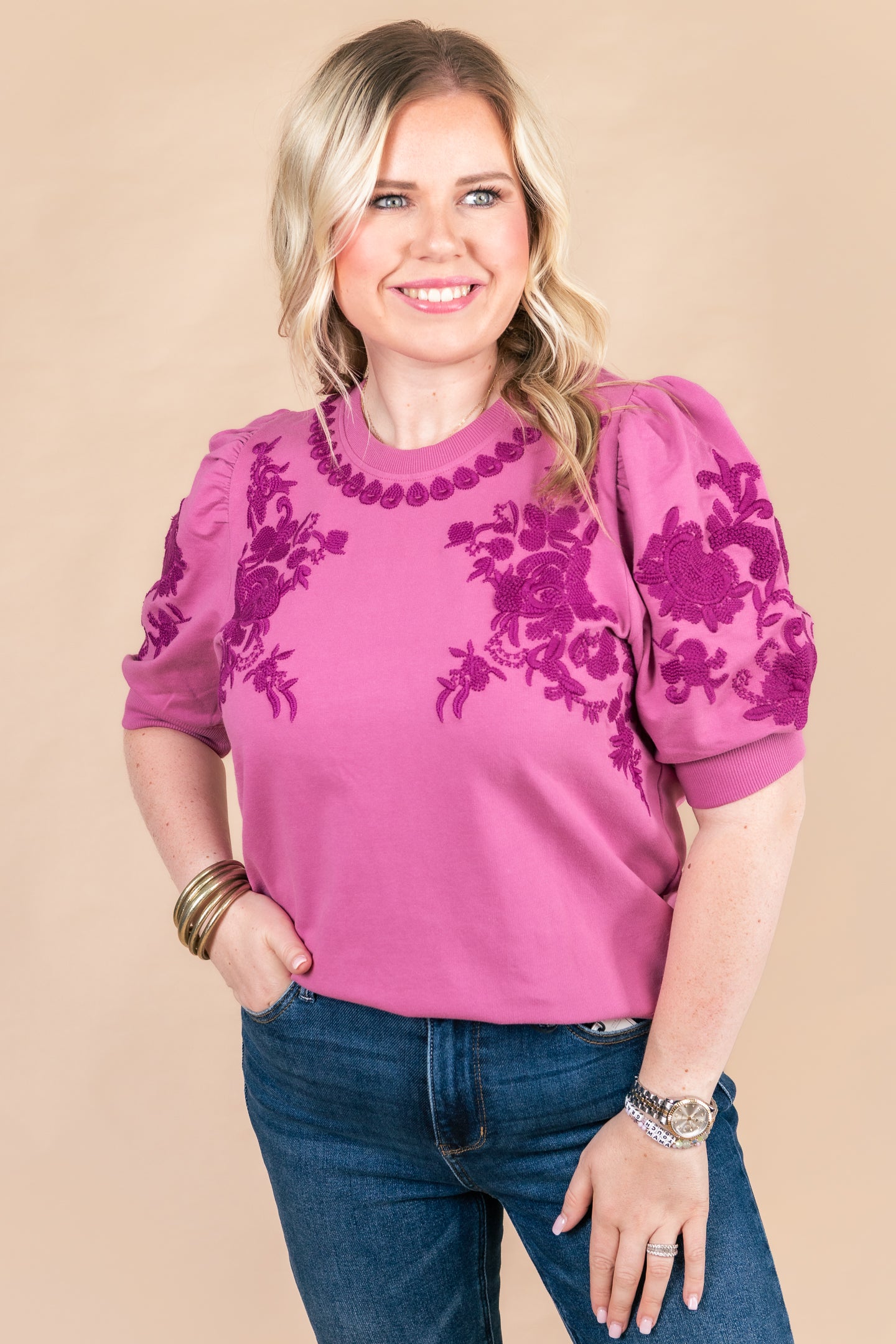 Ivy Jane | Trails of Flowers Knit Top