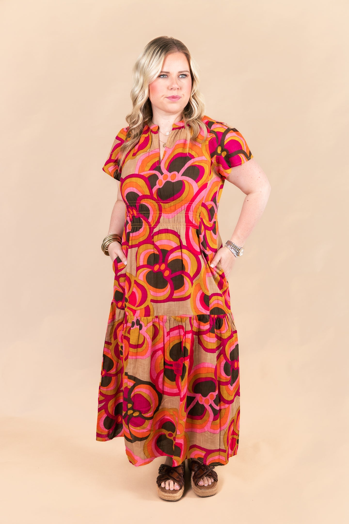 Ivy Jane | Bold Floral Midi Dress