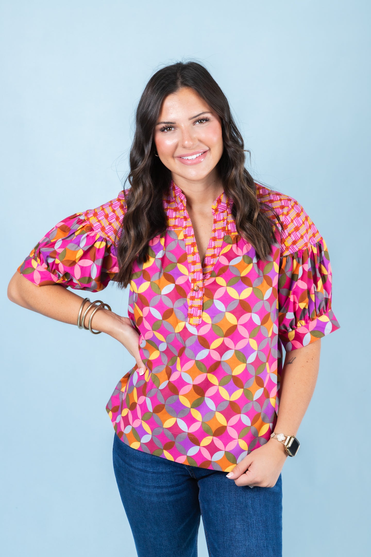 Ivy Jane | Geo Mix Popover Top