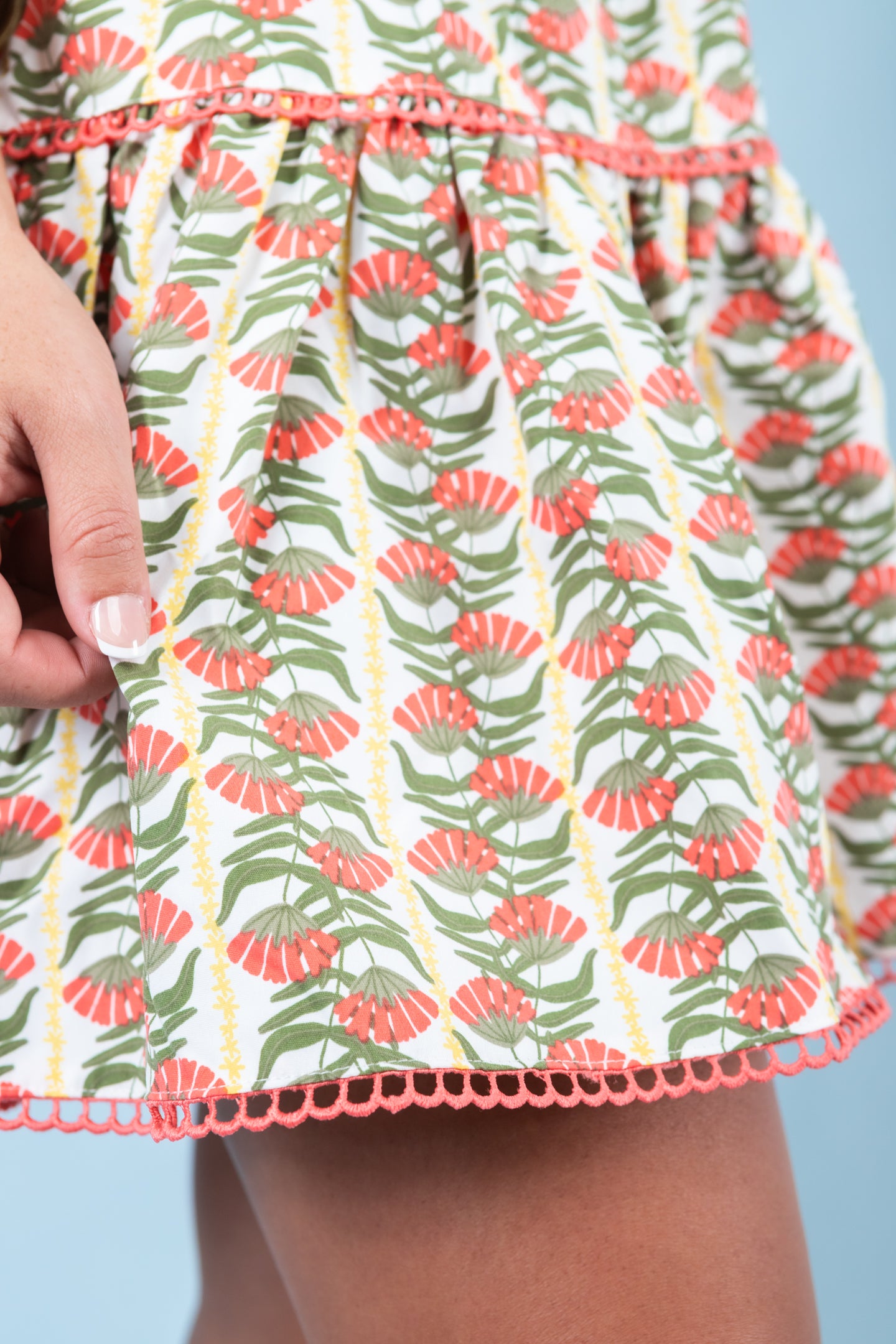 Mary Square | Adelyn Dress in Honey Vines Coral