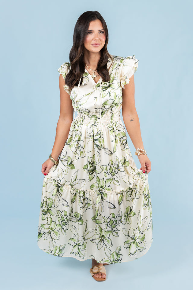The Satin Midi Dress