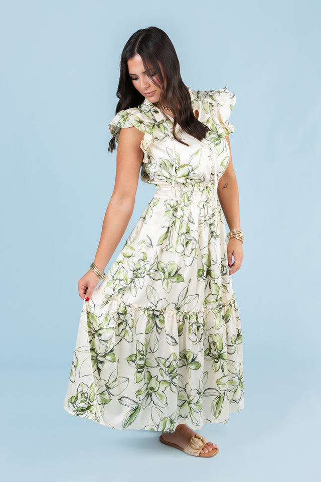 The Satin Midi Dress
